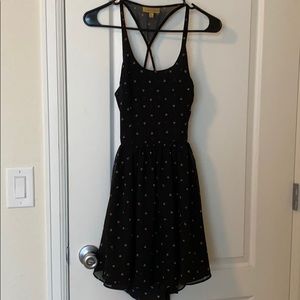 Open Back Satin Dress with Hearts